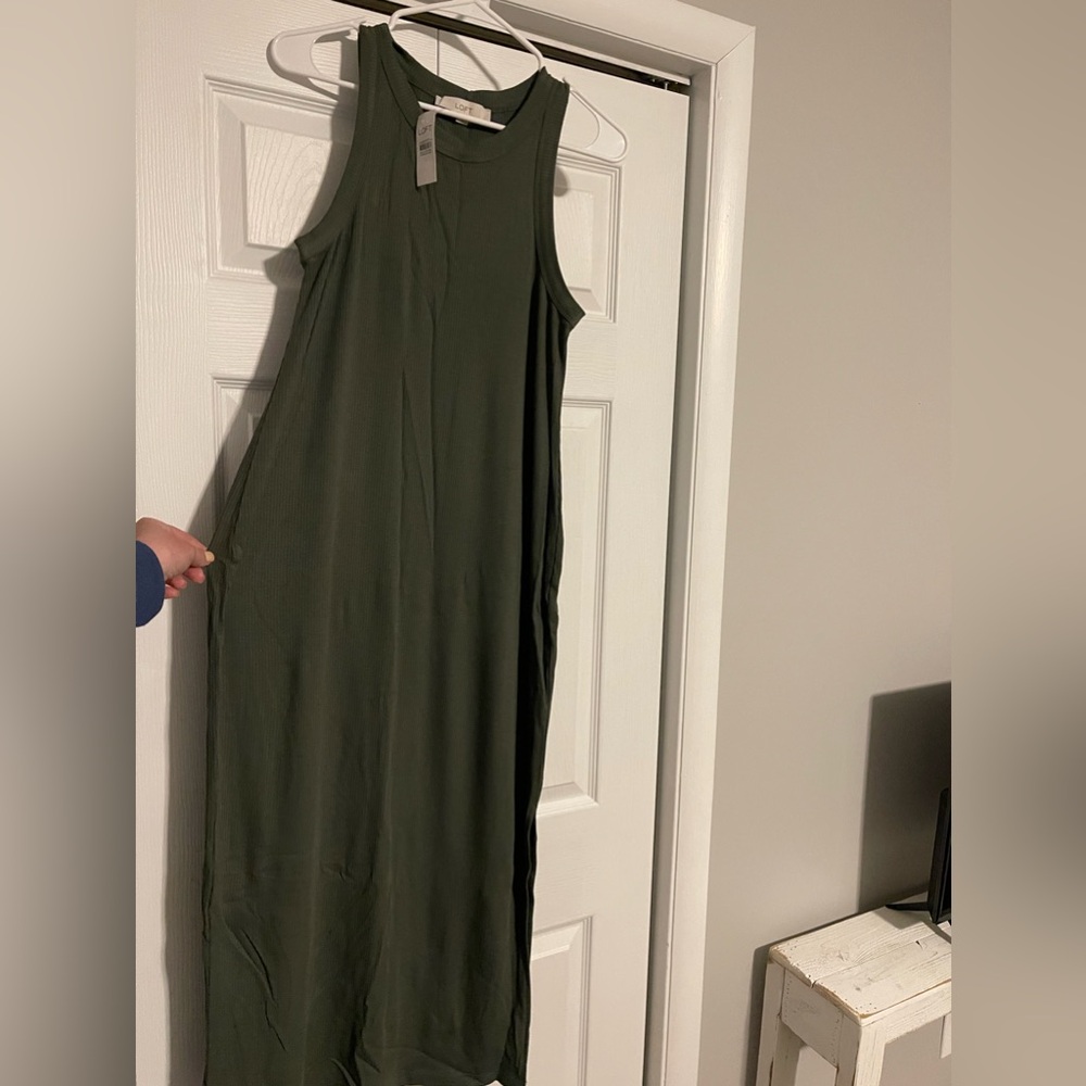 Green Loft maxi dress 

Size large